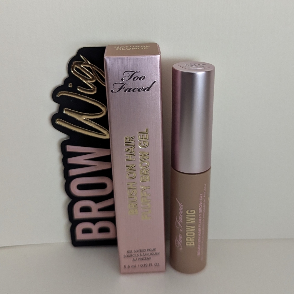 Too Faced Brow Wig Brush On Hair Fluffy Brow Gel  - Natural Blonde